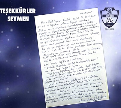 SEYMEN'E TEŞEKKÜRLER..