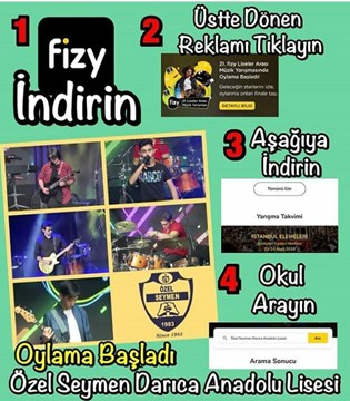 Öğrencilerimiz Fizy liseler arası müzik yarışmasında