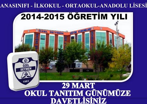 29 MART OKUL TANITIM GÜNÜMÜZE DAVETLİSİNİZ!