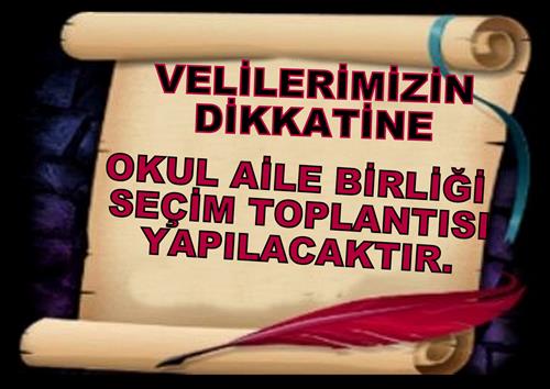 VELİLERİMİZİN DİKKATİNE