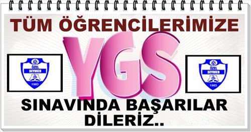 TÜM ÖĞRENCİLERİME YGS"DE BAŞARILAR